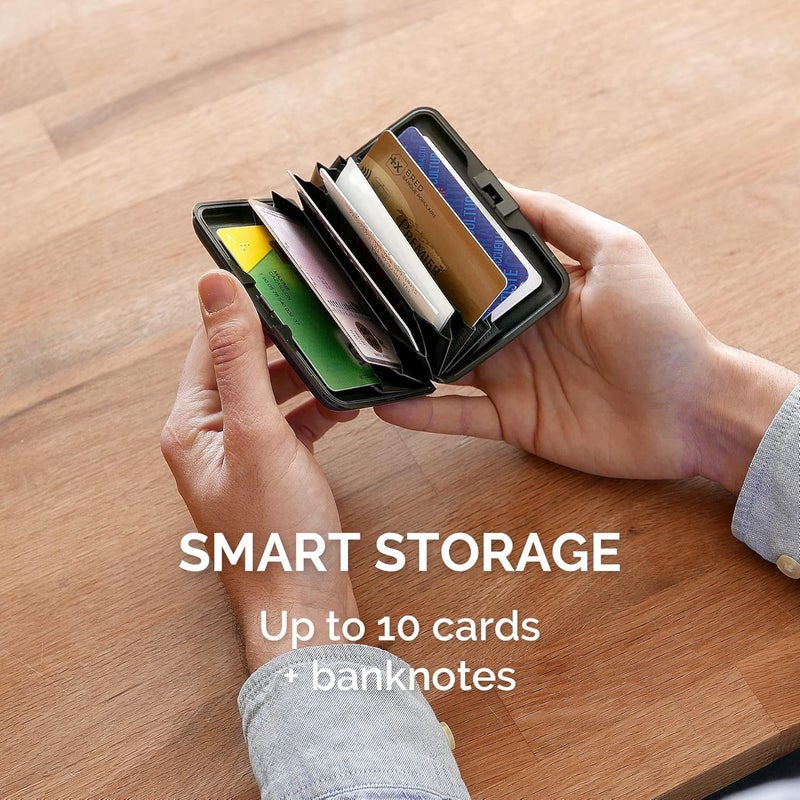 ÖGON -DESIGNS- Aluminum card holder, RFID Protection against fraud and demagnetization, Compact wallet, Smart Case STOCKHOLM V1 model - Image 3
